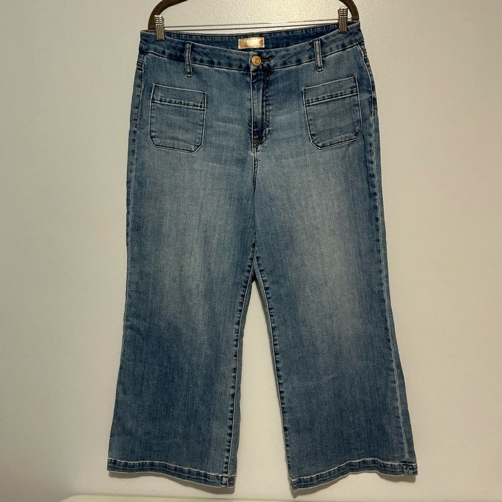 KUT from the Kloth Meg High Rise Wide Leg worn once size 14 P